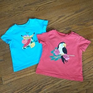 Hanna Andersson 2 tee shirts, 90 cm (US 3T)